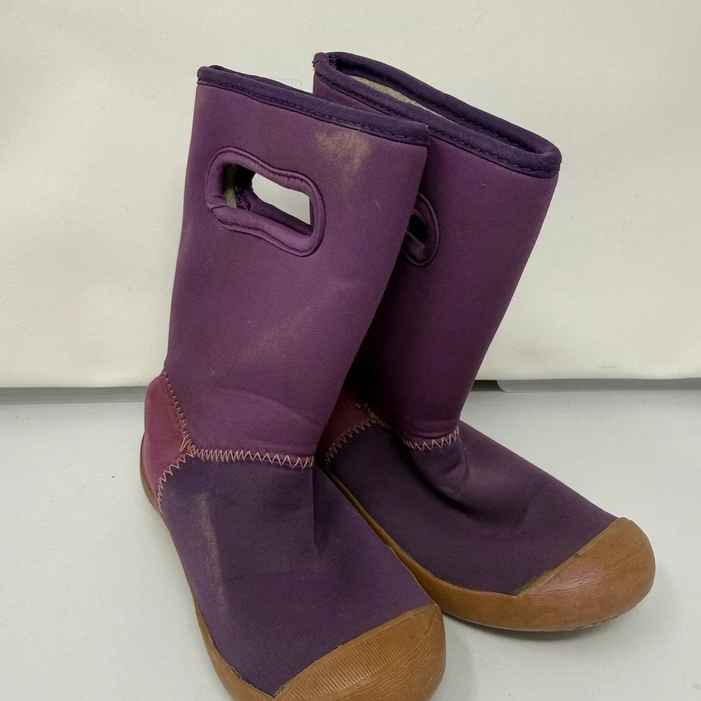 Bogs Kids Purple Pink Waterproof Washable Pull On Boots Size 8 Toddler 24 EUR